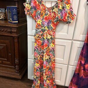 Floral wrap maxi dress
